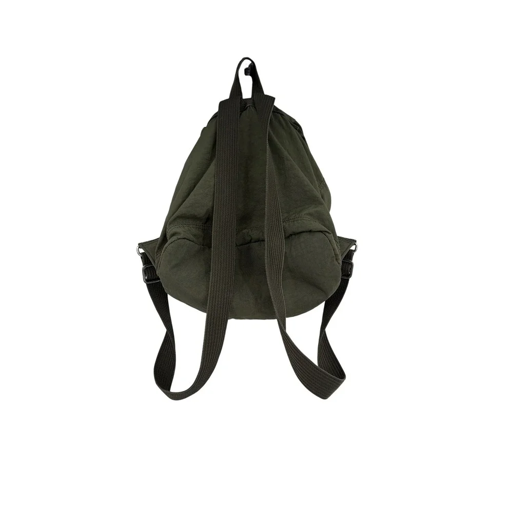 Kipling Elijah‎ Small Crinkle Nylon Backpack Olive Green with Monkey Keychain